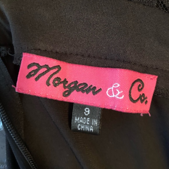 LIKE NEW! High Neck Illusion Plunging Lace Gown - Picture 8 of 11